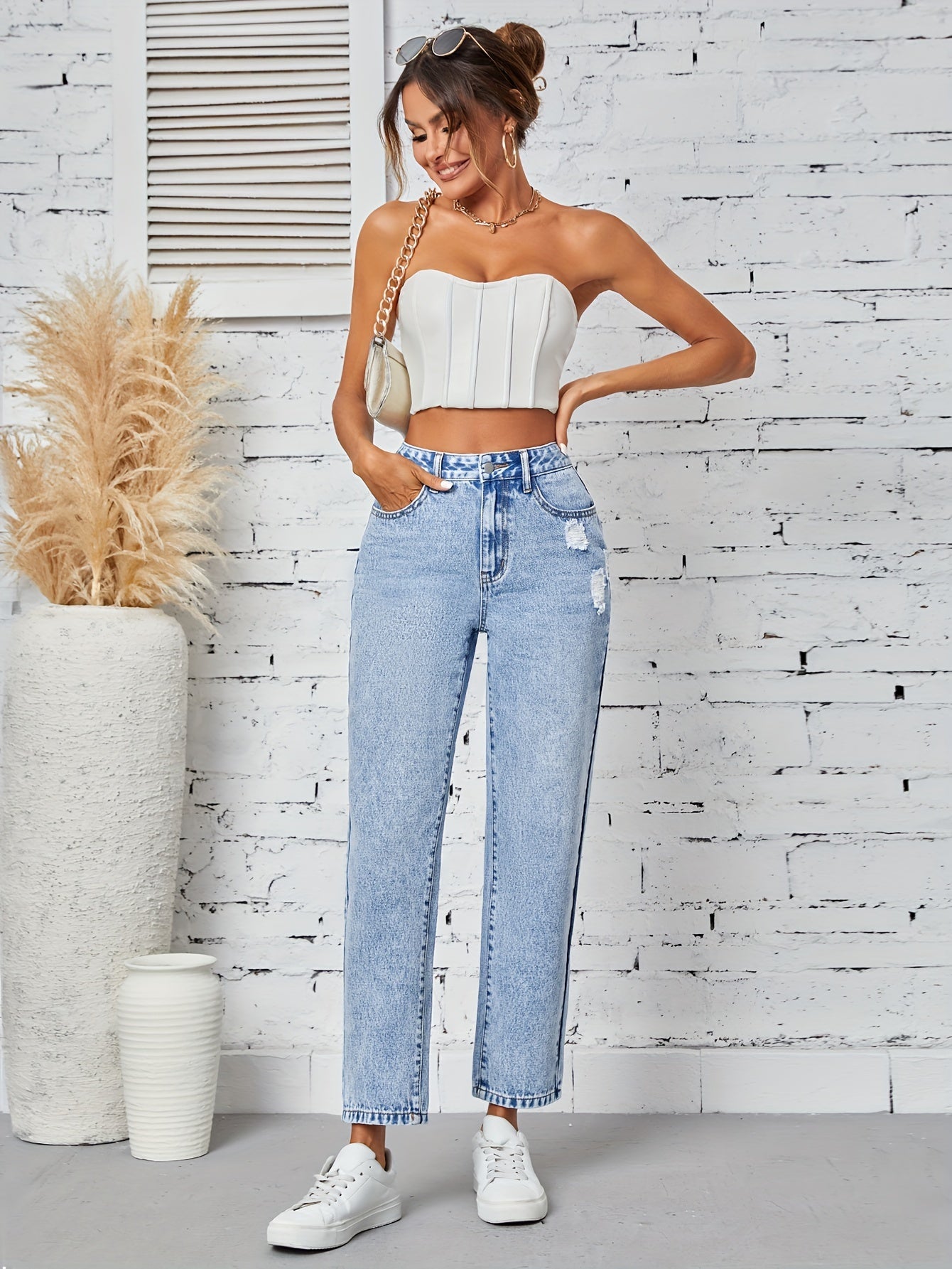Trendy vrouwen jeans